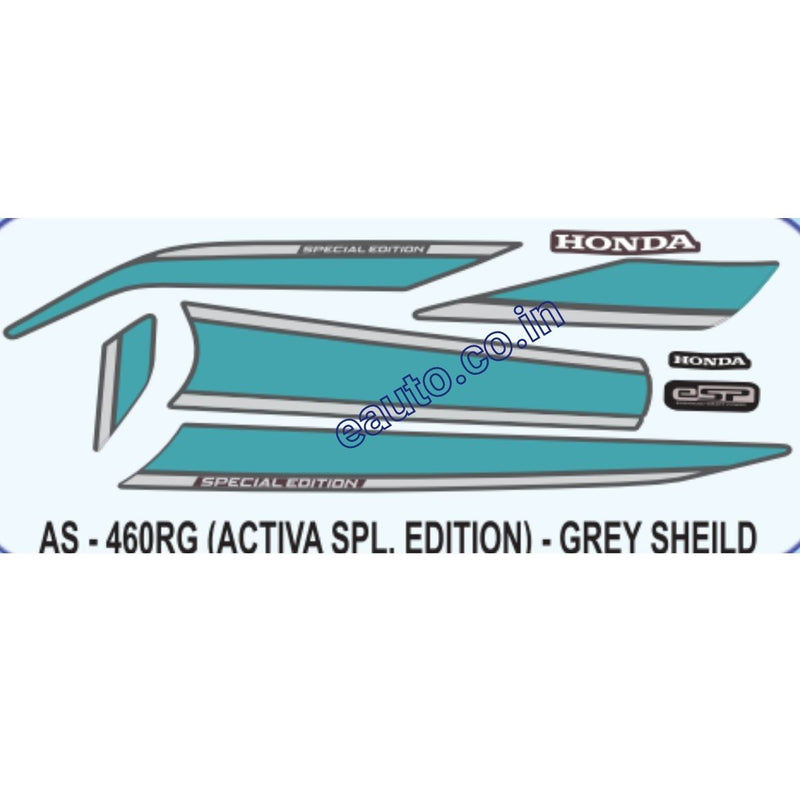 Graphics Sticker Set for Honda Activa | Special Edition | Grey Vehicle