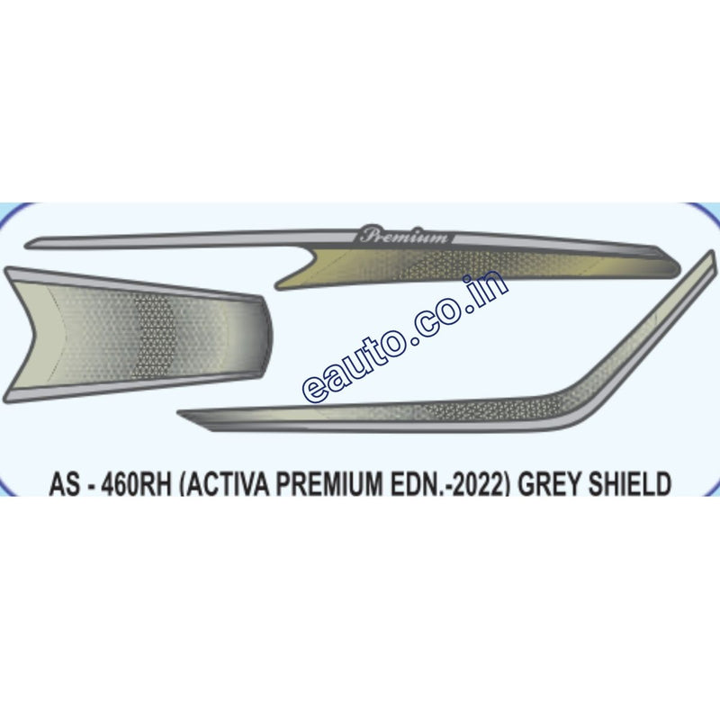 Graphics Sticker Set for Honda Activa | Premium Edition 2022 | Grey Vehicle