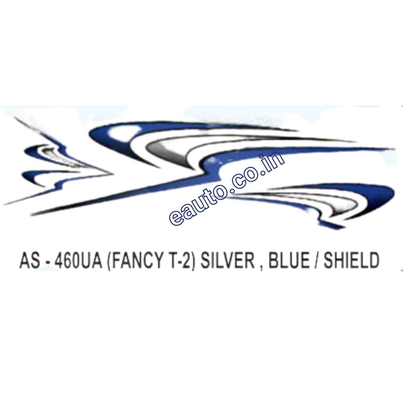 Graphics Sticker Set for Honda Fancy | Type 2 | SIlver & Blue Sticker