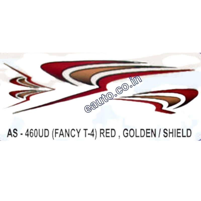 Graphics Sticker Set for Honda Fancy | Type 4 | Red & Golden Sticker