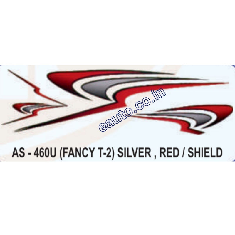 Graphics Sticker Set for Honda Fancy | Type 2 | Silver & Red Sticker