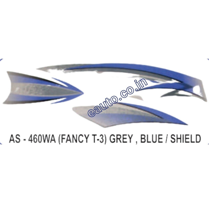 Graphics Sticker Set for Honda Fancy | Type 3 | Grey & Blue Sticker