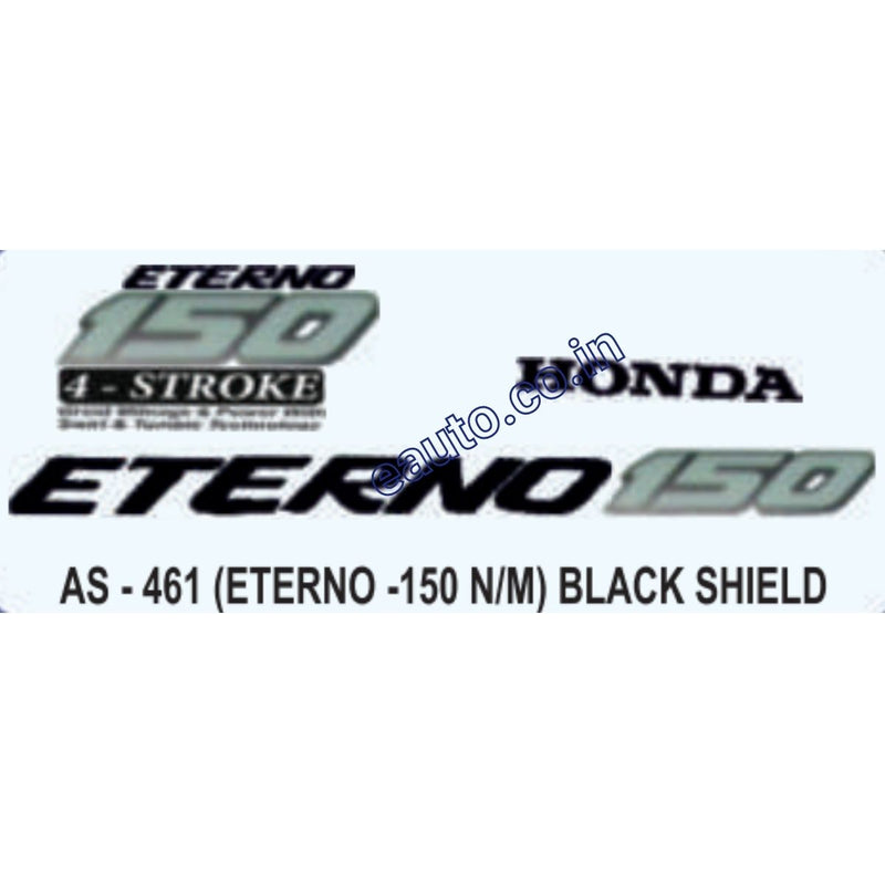 Graphics Sticker Set for Honda Eterno 150 | New Model | Black Sticker