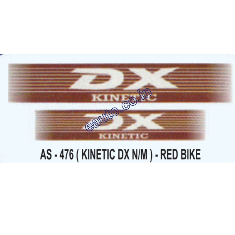 Graphics Sticker Set for Kinetic DX | New Model | Red Vehicle