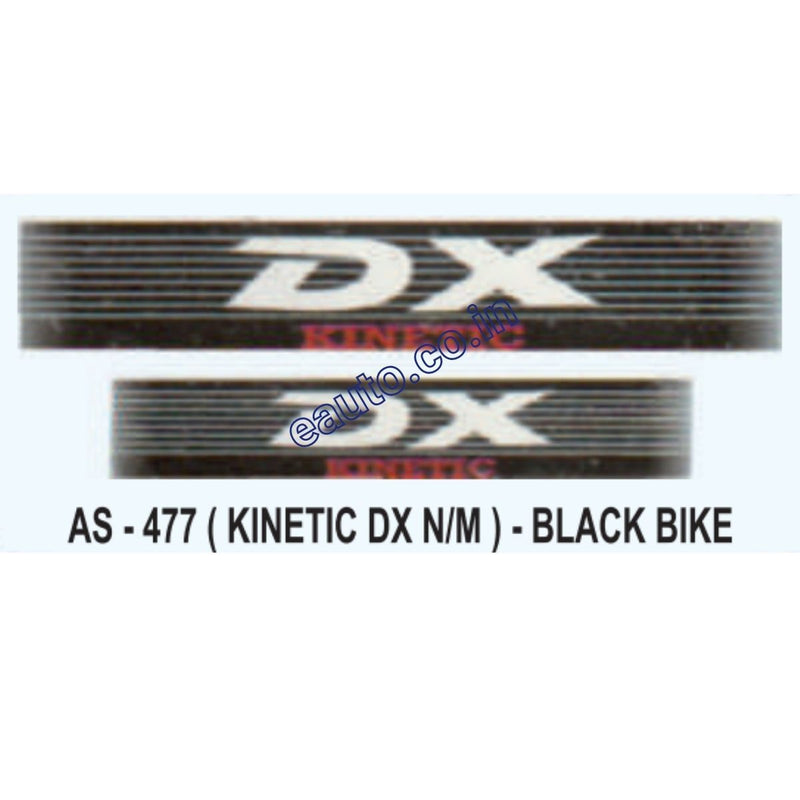 Graphics Sticker Set for Kinetic DX | New Model | Black Vehicle