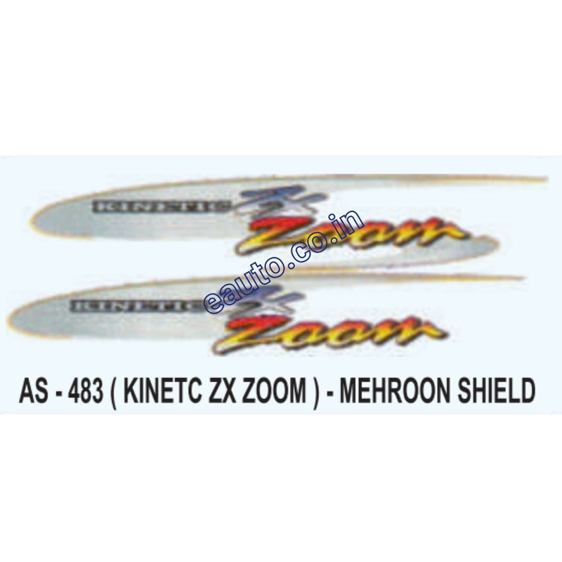 Graphics Sticker Set for Kinetic ZX Zoom | Mehroon Vehicle