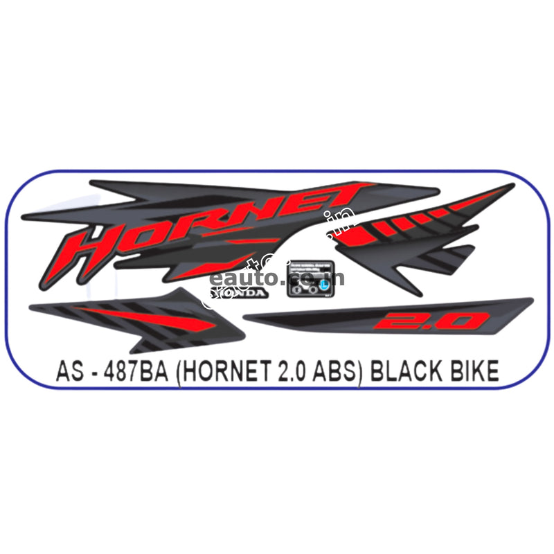 Graphics Sticker Set for Honda Hornet 2.0 | ABS | Black Vehicle