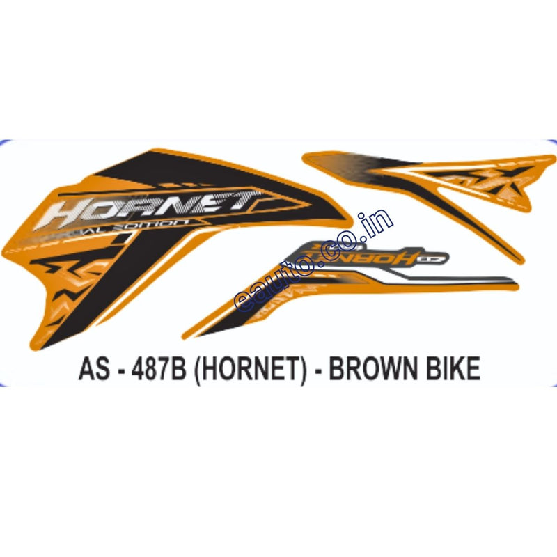 Graphics Sticker Set for Honda Hornet | Brown Vehicle