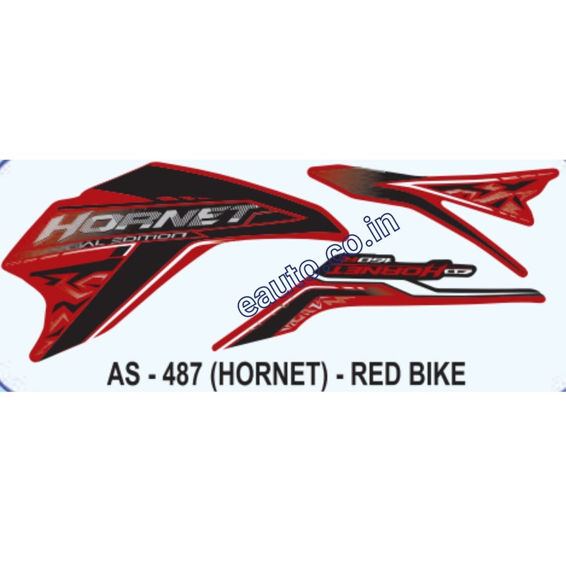Graphics Sticker Set for Honda Hornet | Red Vehicle