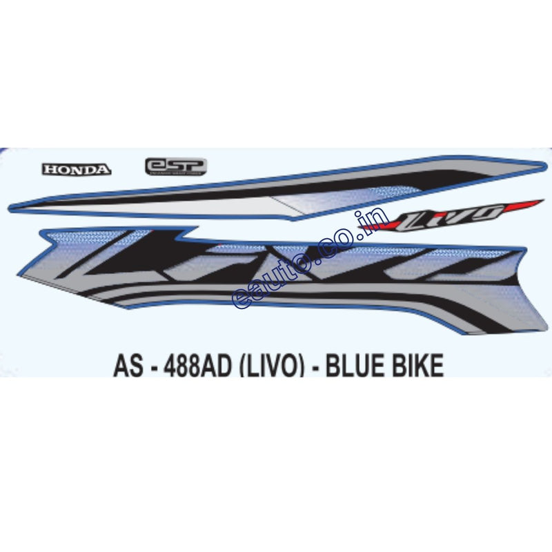 Graphics Sticker Set for Honda Livo | Blue Vehicle