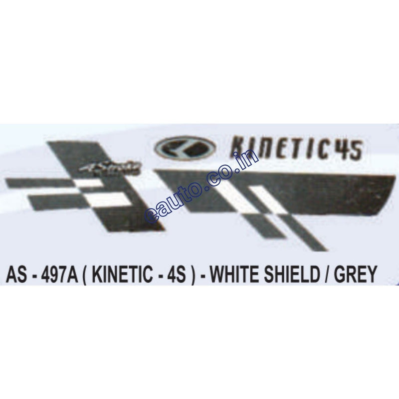 Graphics Sticker Set for Kinetic 4S | White & Grey Vehicle