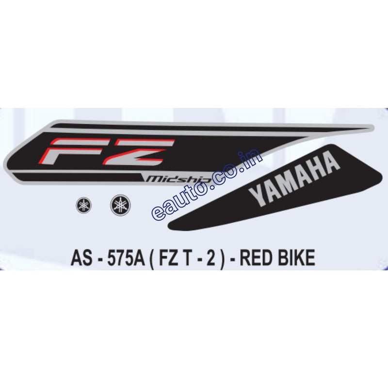 Graphics Sticker Set for Yamaha FZ | Type 2 | Red Vehicle