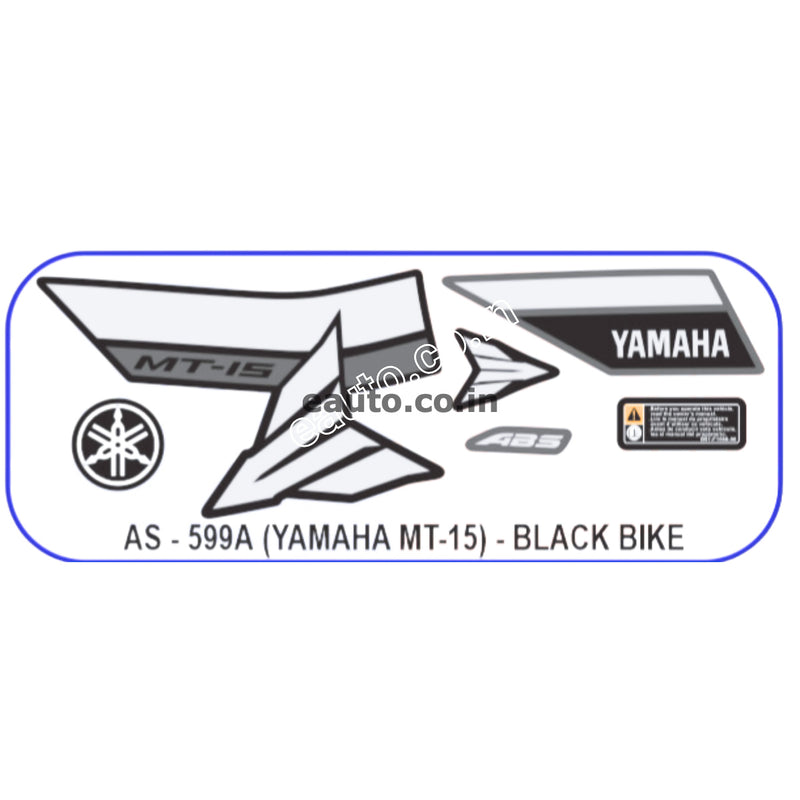 Graphics Sticker Set for Yamaha MT 15 | Black Vehicle