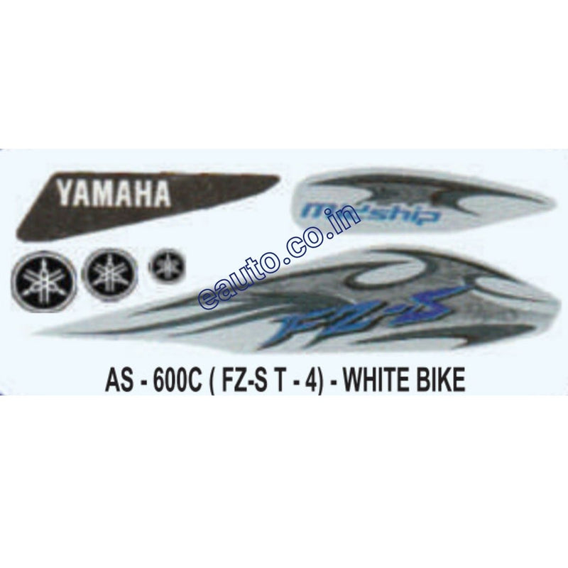 Graphics Sticker Set for Yamaha FZ-S | Type 4 | White Vehicle