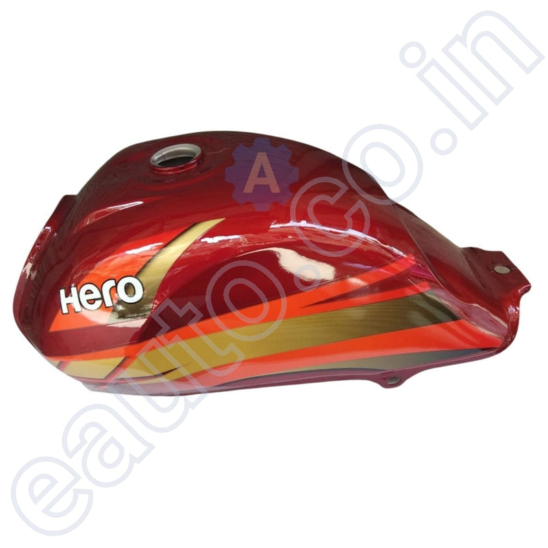 Ensons Petrol Tank For Hero Cd Deluxe New Model (Red/orange)