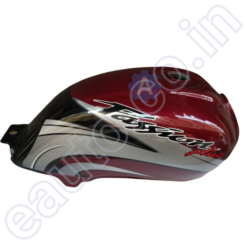 Ensons Petrol Tank For Hero Passion Plus Alloy Wheel (Wine Red/silver)
