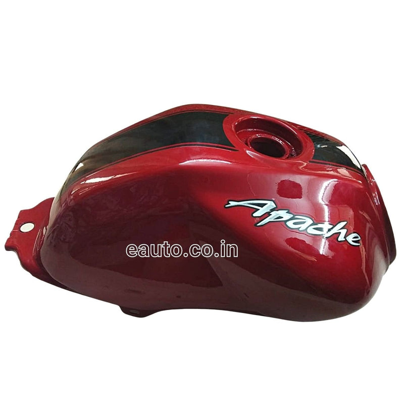 Ensons Petrol Tank For Tvs Apache 150 | Red With Sticker