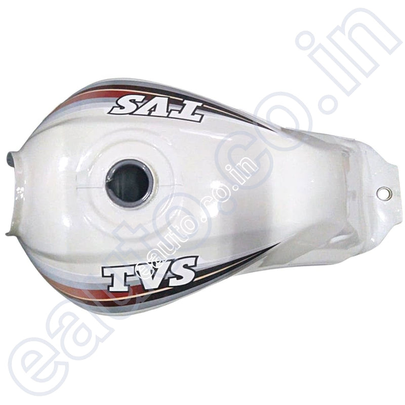 Ensons Petrol Tank For Tvs Star Sports | Type 3 White & Red