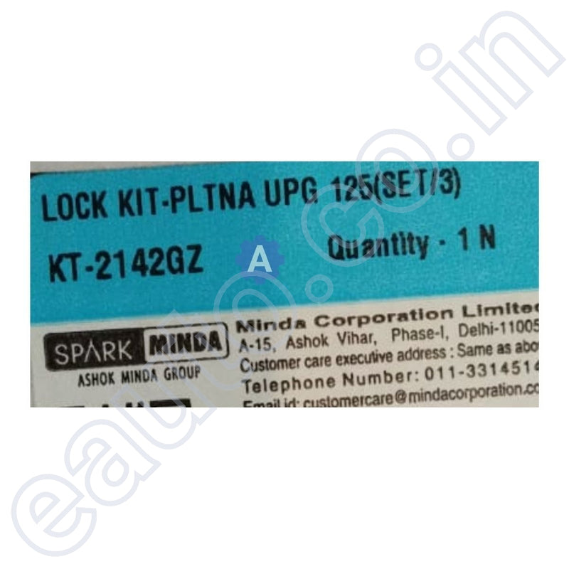 Minda Lock Set For Bajaj Platina Upgraded 125Cc | Kt-2142Gz Of 3 Ignition