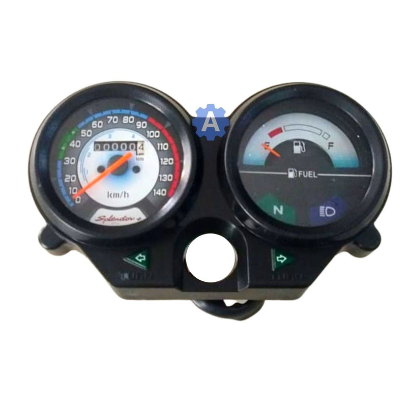 Mukut Analog Speedometer For Hero Splendor Plus New | With Meter Holder & Blup