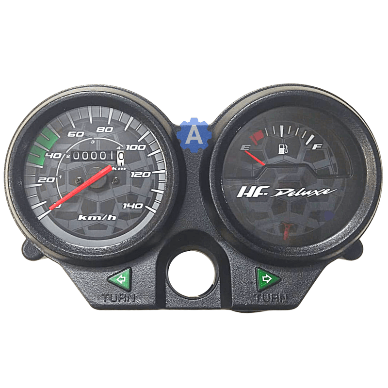 Pricol Analog Speedometer For Hero Hf Deluxe New Model With Side Stand | Black Dial