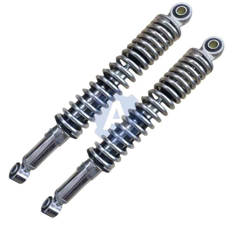 Rear Shock Absorber For Hero Glamour | Passion Plus Pro Set Of 2 Silver