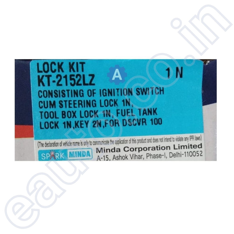 Spark Minda Ignition Lock Set For Bajaj Discover 100 | Kt-2152Lz