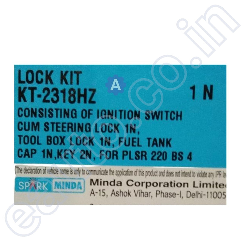 Spark Minda Ignition Lock Set For Bajaj Pulsar 220 Bs4