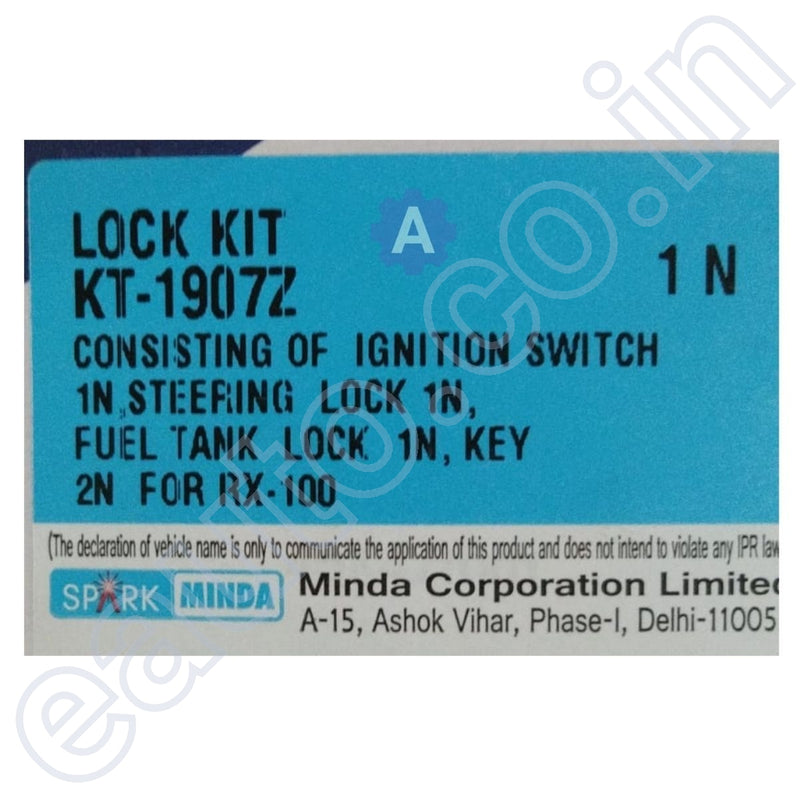 Spark Minda Ignition Lock Set For Yamaha Rx 100 | Of 3